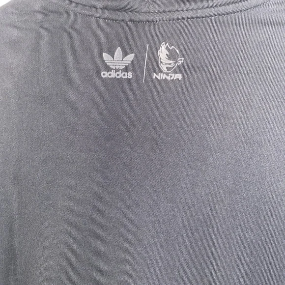 Adidas Pullover Hoodie with Drawstring Hood and Split Kangaroo Pocket - Picture 8 of 9